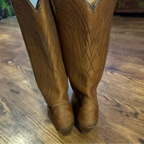 Frye Cowboy Boots Women Size 8.5 Brown Leather Heeled 8.5B - Picture 5 of 8